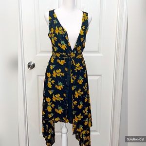 New TOP SHOP Marigold Wrap Midi Floral Dress Size 2